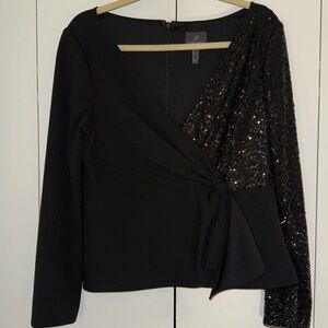Adrianna Papell Sequin Formal Blouse